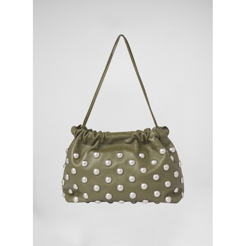 Arlo Studded Leather Bag|Army|OS