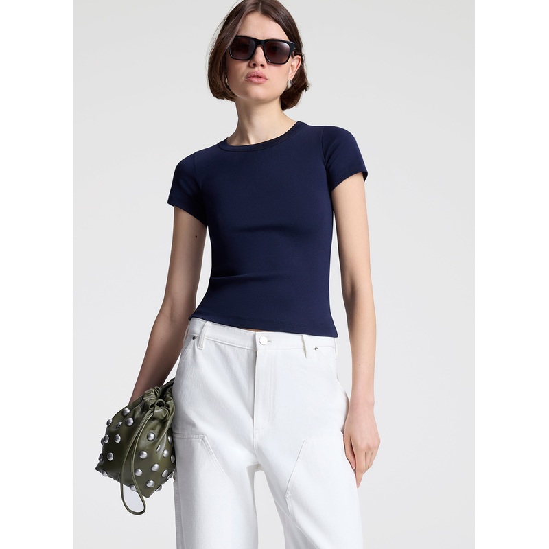 Avery Cotton Rib Baby Tee|Maritime Navy|XS|S|M|L|XL