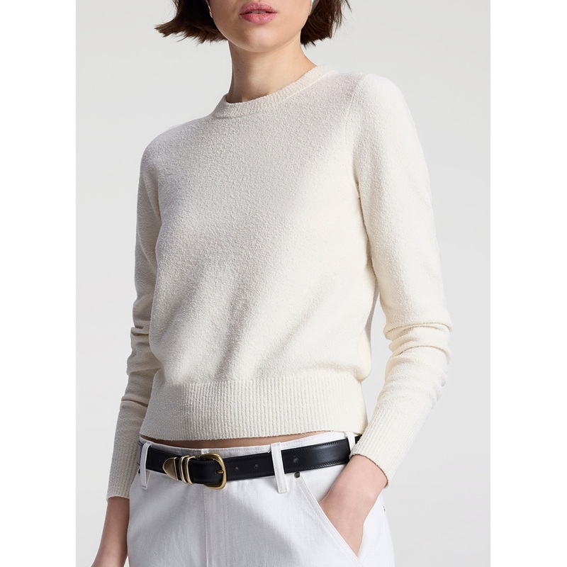 Bradley Cotton Boucle Sweater|Off White|XS|S|M|L|XL