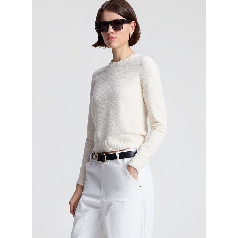 Bradley Cotton Boucle Sweater|Off White|XS|S|M|L|XL