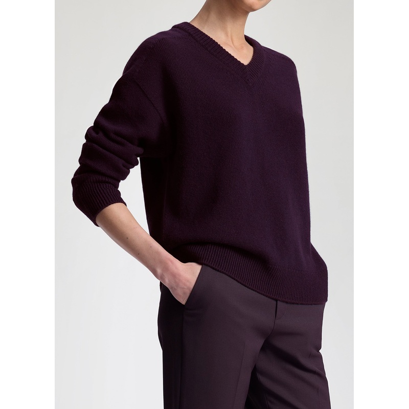 Calven Cashmere Sweater|Deep Plum|XS|S|M|L|XL