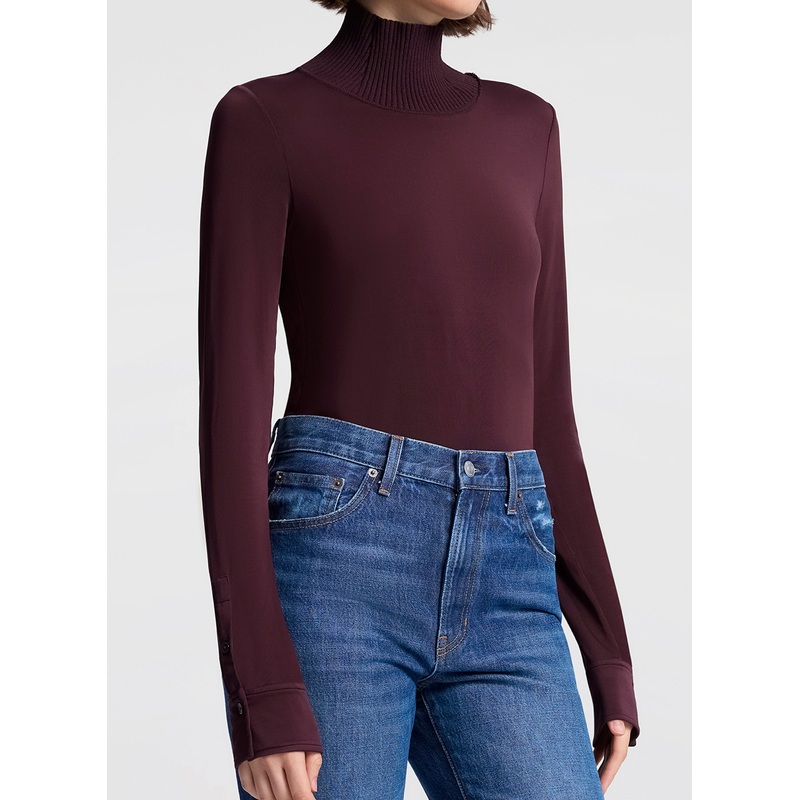 Elyse Combo Top|Chocolate Plum|XS|S|M|L|XL