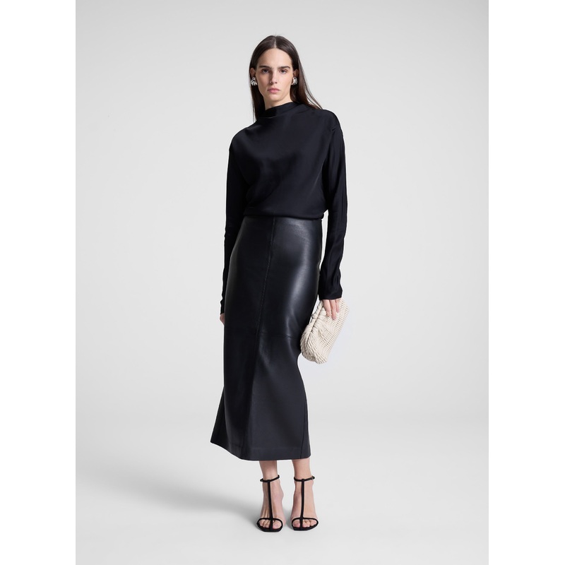 Georgia Satin Top|Black|00|0|2|4|6|8|10|12|14