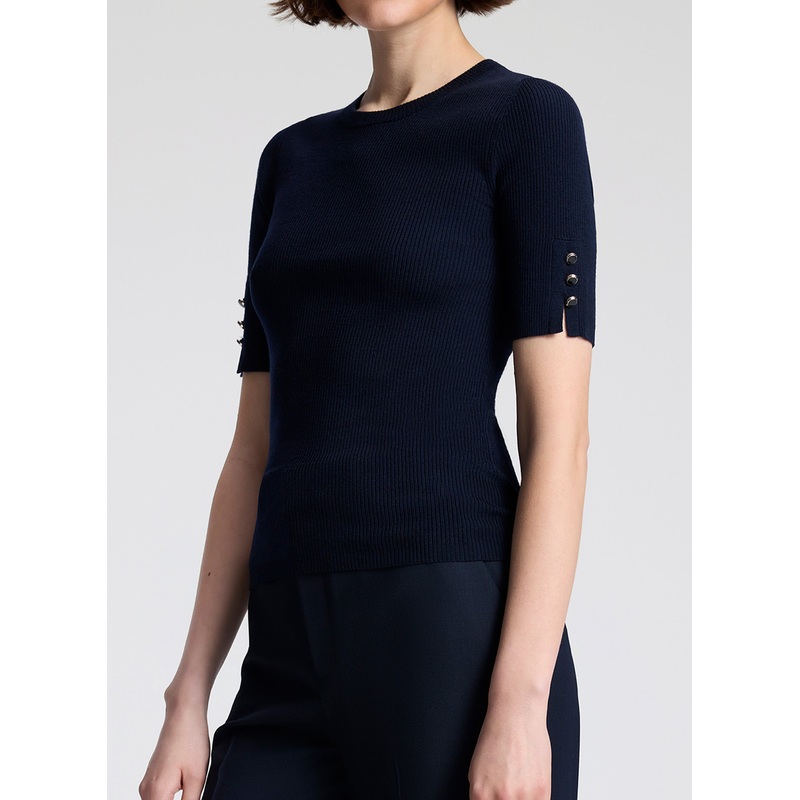 Josie Knit Merino Top|Navy|XS|S|M|L|XL