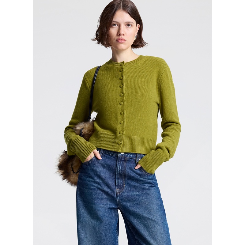 Skyler Cashmere Cardigan|Moss|XS|S|M|L|XL