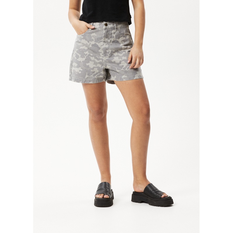 AFENDS Womens Cadet Seventy Threes – Denim Short – Camo