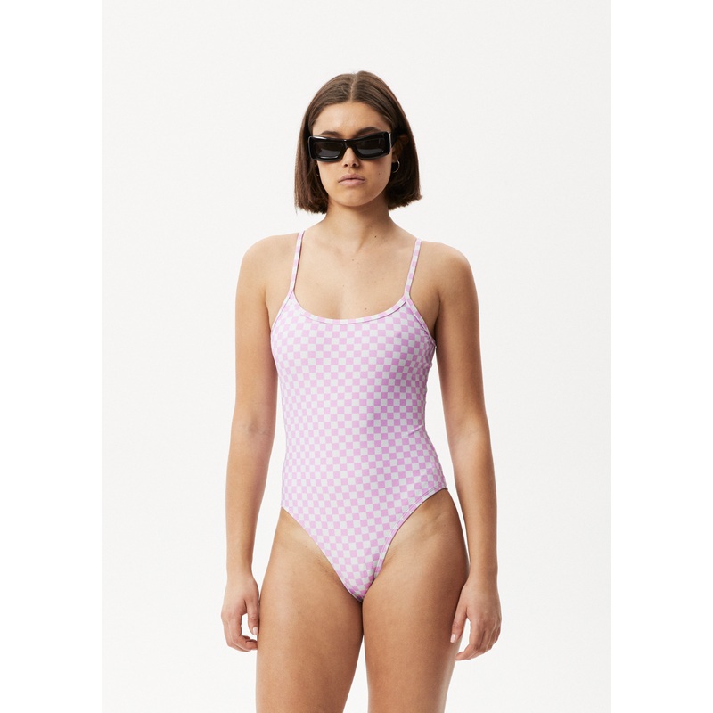 AFENDS Womens Carlo  –  Check One Piece – Candy