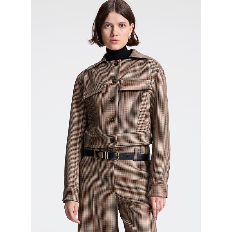 Blake Wool Jacket|Tan Multi|00|0|2|4|6|8|10|12|14