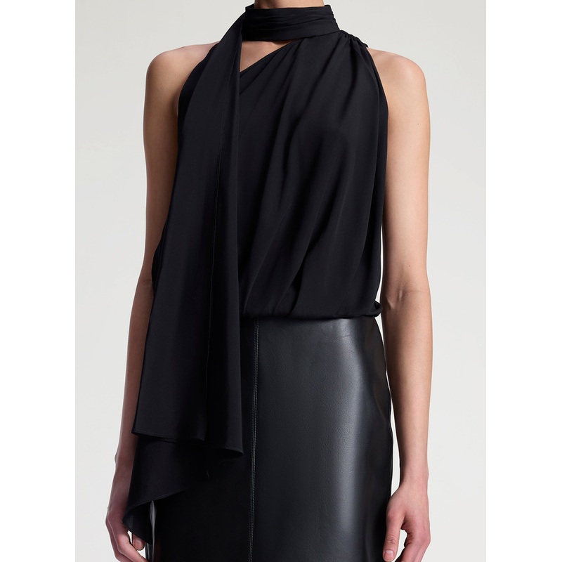 Celeste Silk Top|Black|00|0|2|4|6|8|10|12|14