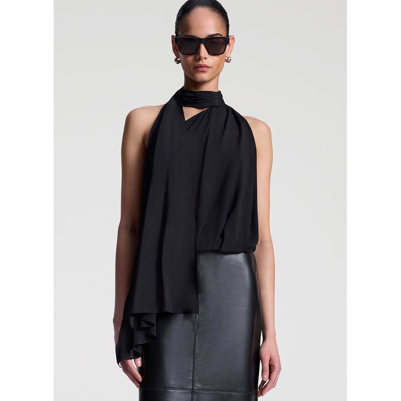 Celeste Silk Top|Black|00|0|2|4|6|8|10|12|14