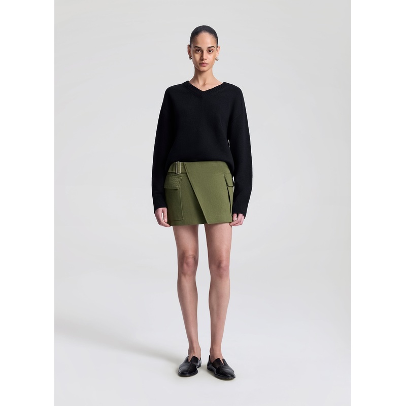 Conan Tailored Mini Skirt|Olive|00|0|2|4|6|8|10|12|14