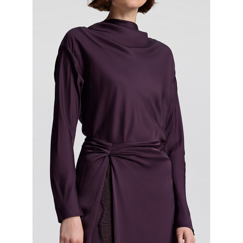 Georgia Satin Top|Deep Plum|00|0|2|4|6|8|10|12|14