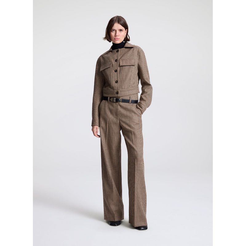 Liam Wool Tailored Pant|Tan Multi|00|0|2|4|6|8|10|12|14