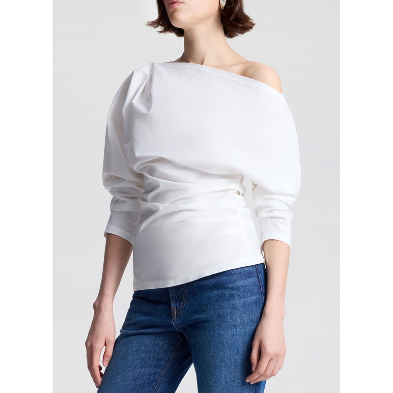 Sona Stretch Cotton Top|White|00|0|2|4|6|8|10|12|14