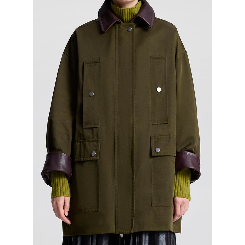 Theo Oil Cloth Jacket|Military|XS|S|M|L|XL