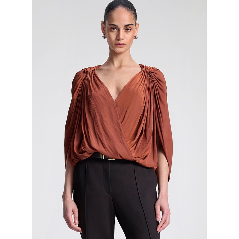 Vivian Caped Top|Deep Sequoia|XXS|XS|S|M|L|XL