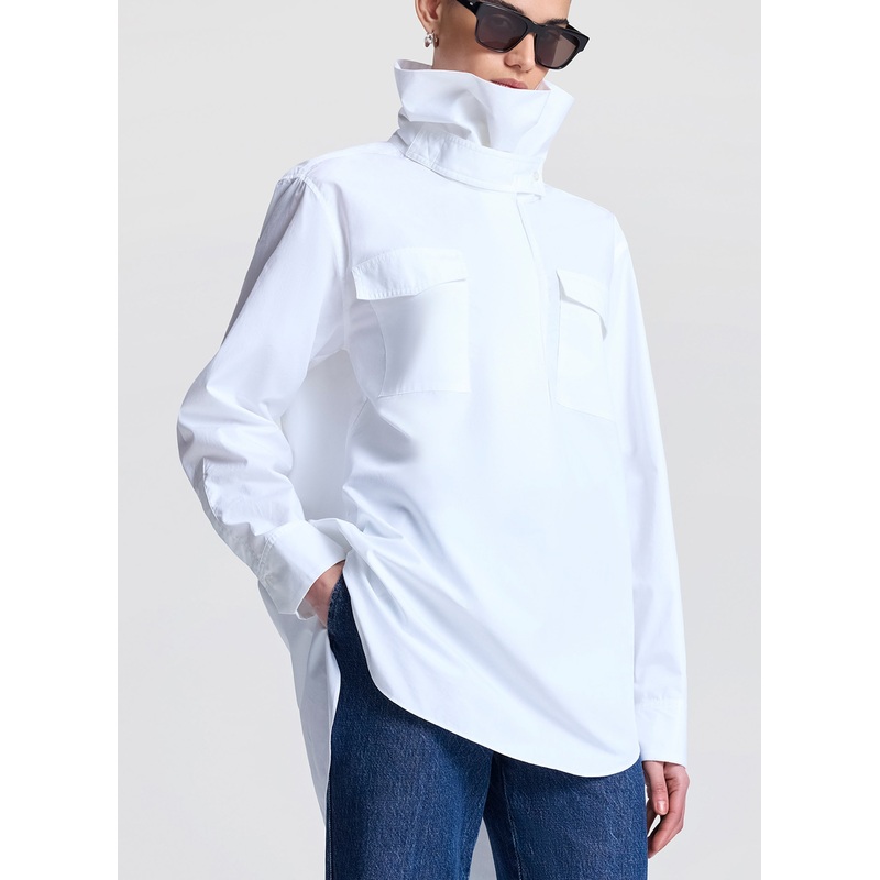 Wells Stretch Cotton Shirt|White|XS|S|M|L|XL