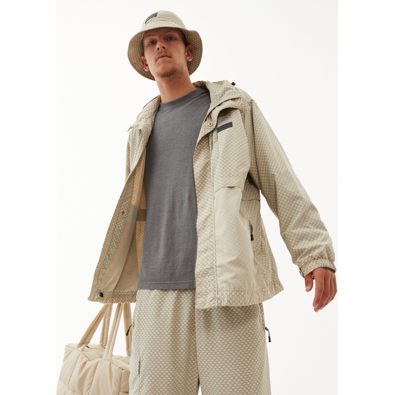 AFENDS Unisex Anthology – Unisex Nylon Anorak – Cement