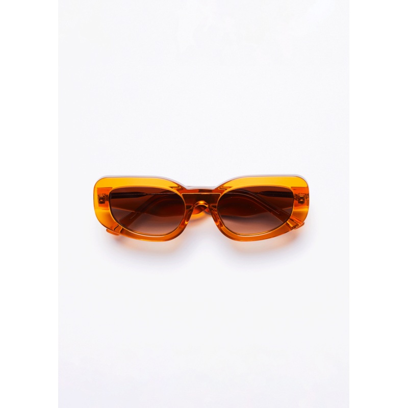 AFENDS Unisex Super Haze – Sunglasses – Clear Orange