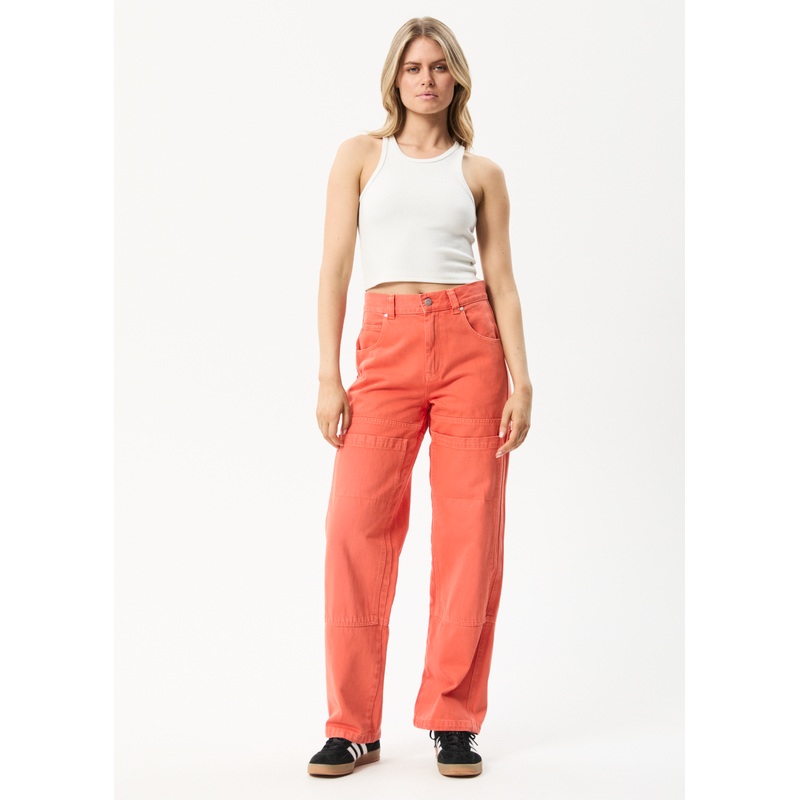 AFENDS Womens Moss – Denim Workwear Jean – Faded Orange