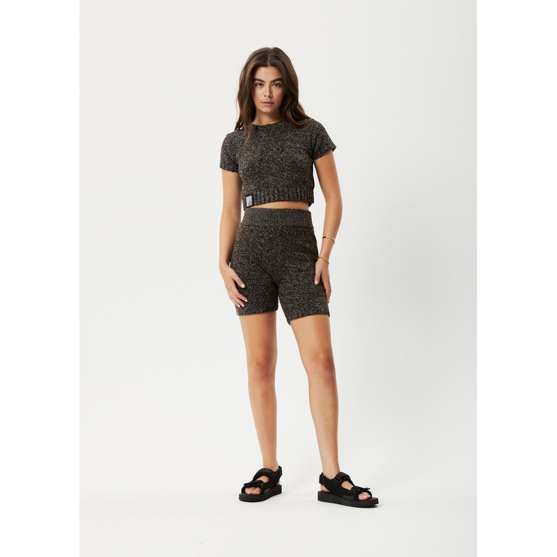 AFENDS Womens Solace – Knit Bike Short – Coffee