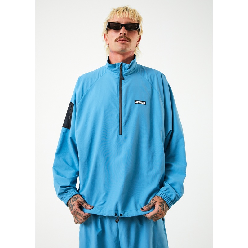 AFENDS Mens Polar – Spray Jacket – Dark Teal