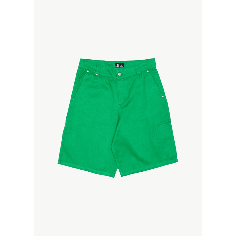 AFENDS Mens Sleepy Hollow – Twill Workwear Short – Forest