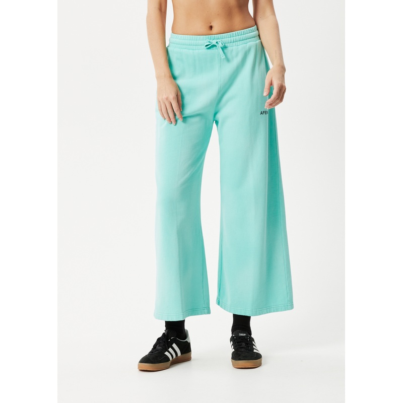 AFENDS Womens Boundless – Wide Leg Trackpants – Worn Jade