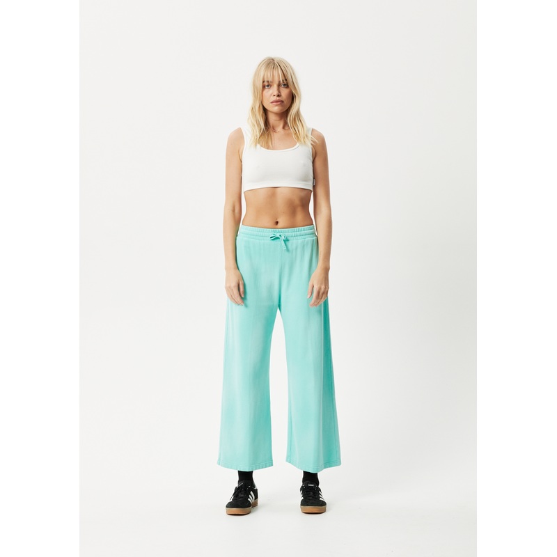 AFENDS Womens Boundless – Wide Leg Trackpants – Worn Jade