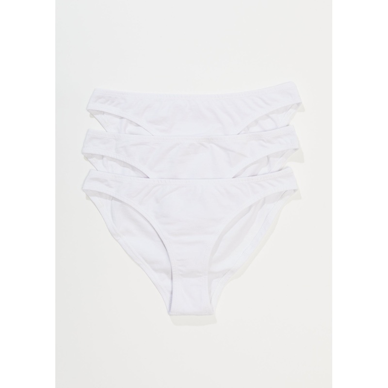 AFENDS Womens Lolly – Bikini Briefs 3 Pack – White