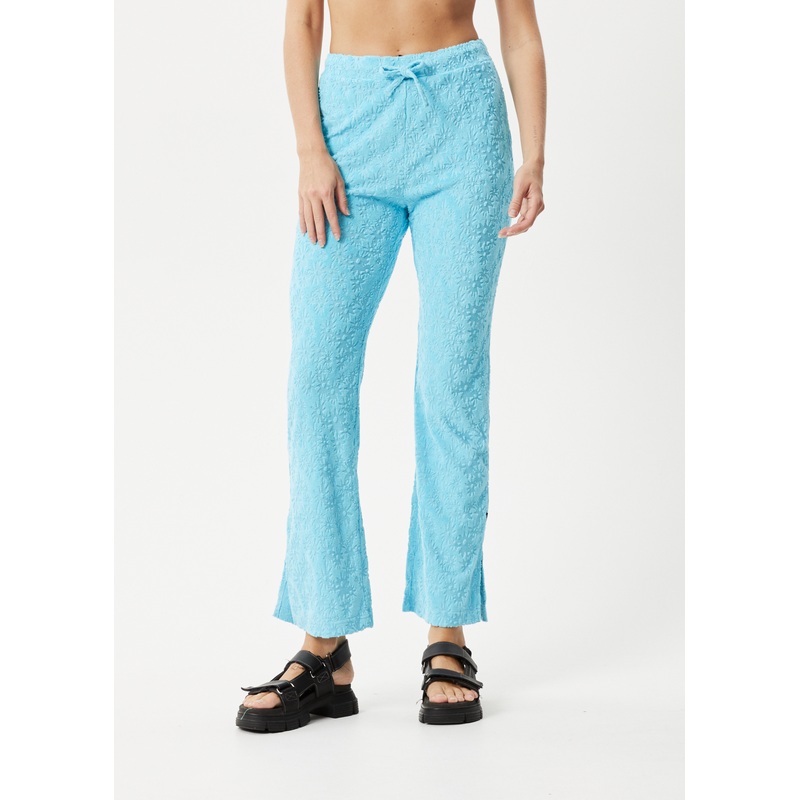 AFENDS Womens Moon – Terry Pant – Blue Daisy