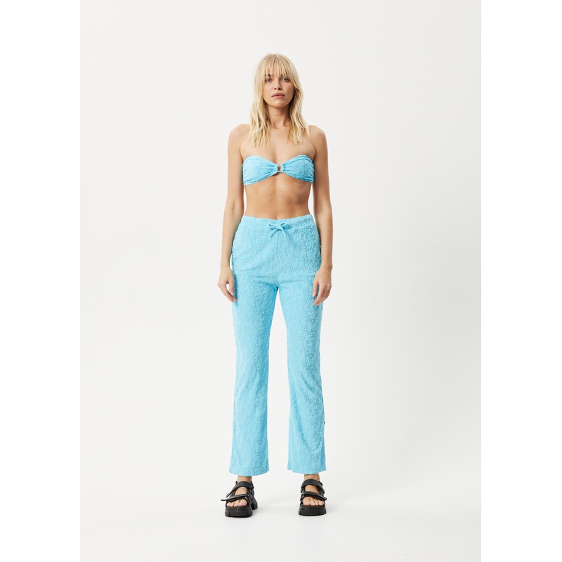 AFENDS Womens Moon – Terry Pant – Blue Daisy