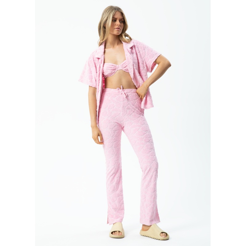 AFENDS Womens Rhye – Terry Pant – Powder Pink