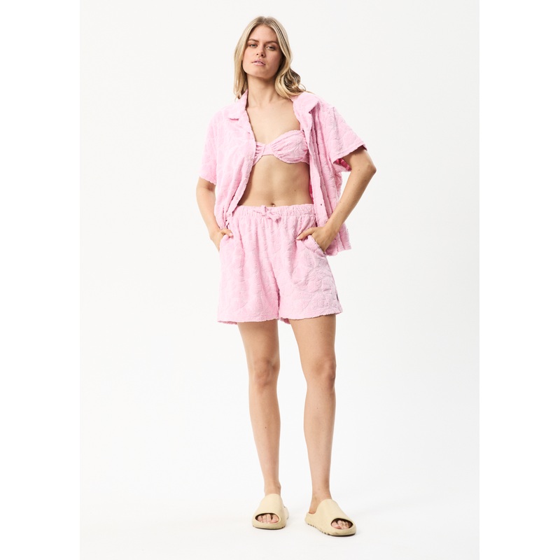 AFENDS Womens Rhye – Terry Short – Powder Pink
