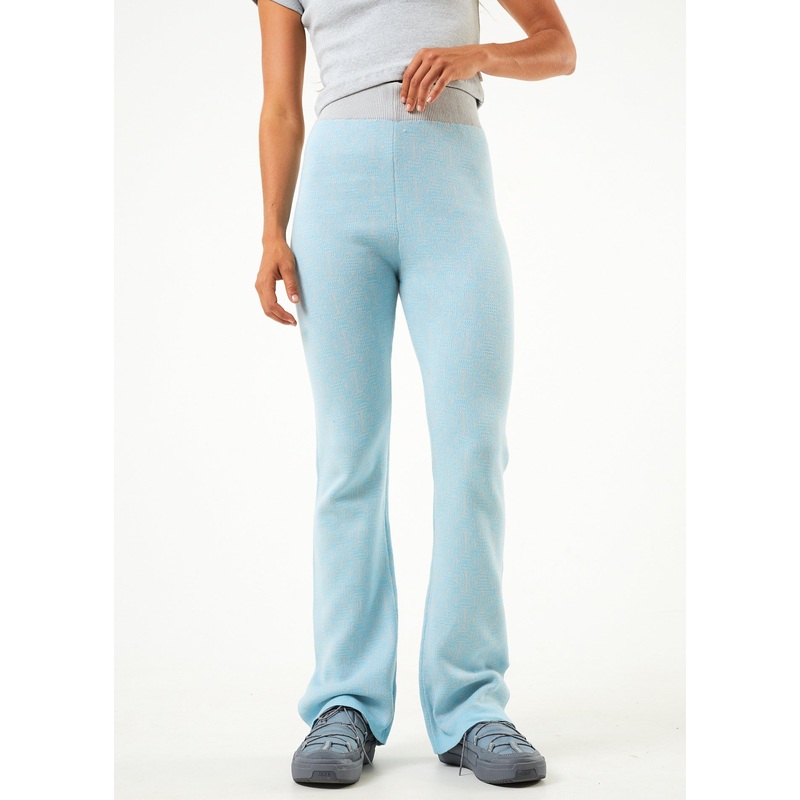 AFENDS Womens Samia – Knit Pant – Sky Blue