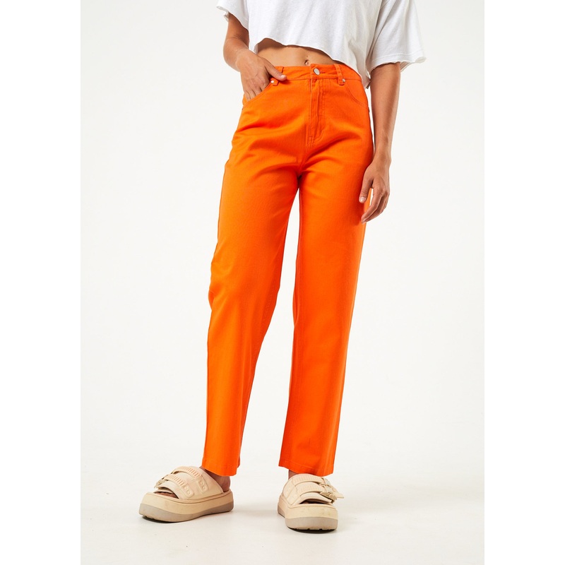 AFENDS Womens Shelby – Wide Leg Pant – Orange