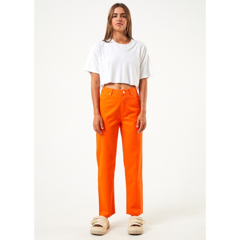 AFENDS Womens Shelby – Wide Leg Pant – Orange