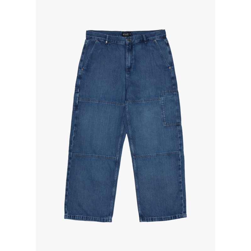 AFENDS Mens Richmond – Denim Workwear Jean – Authentic Blue