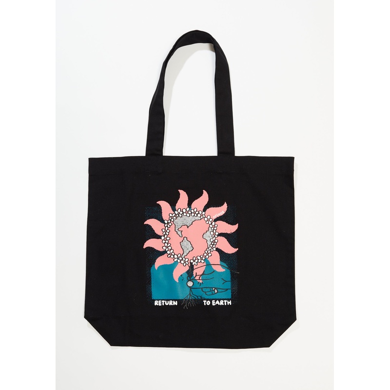 AFENDS Unisex Return To Earth – Tote Bag – Black