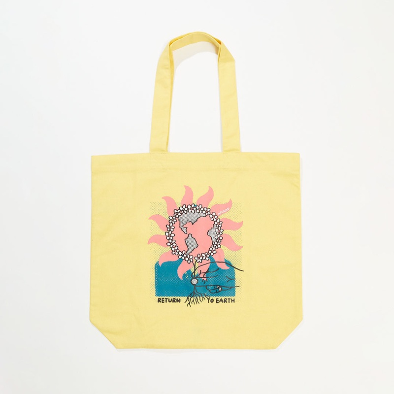AFENDS Unisex Return To Earth – Tote Bag – Butter