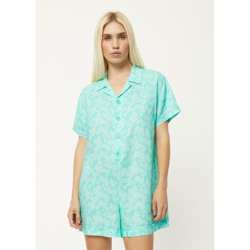 AFENDS Womens Benny Kokomo – Playsuit – Jade Daisy