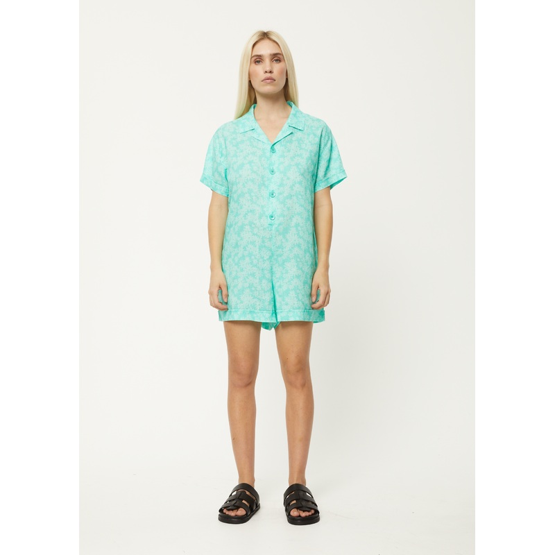 AFENDS Womens Benny Kokomo – Playsuit – Jade Daisy