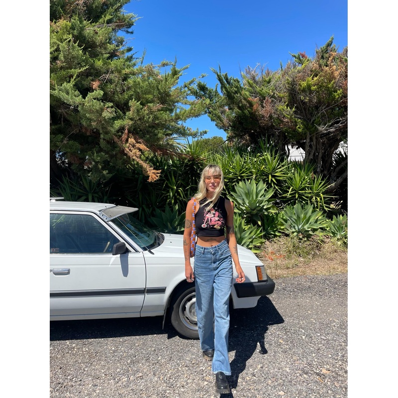 AFENDS Womens Josie Dalston – Graphic Tank – Black