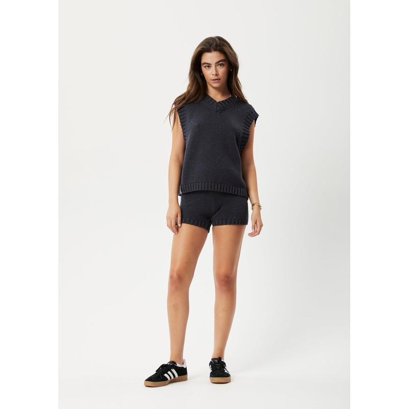AFENDS Womens Solace – Knit Bike Short – Charcoal