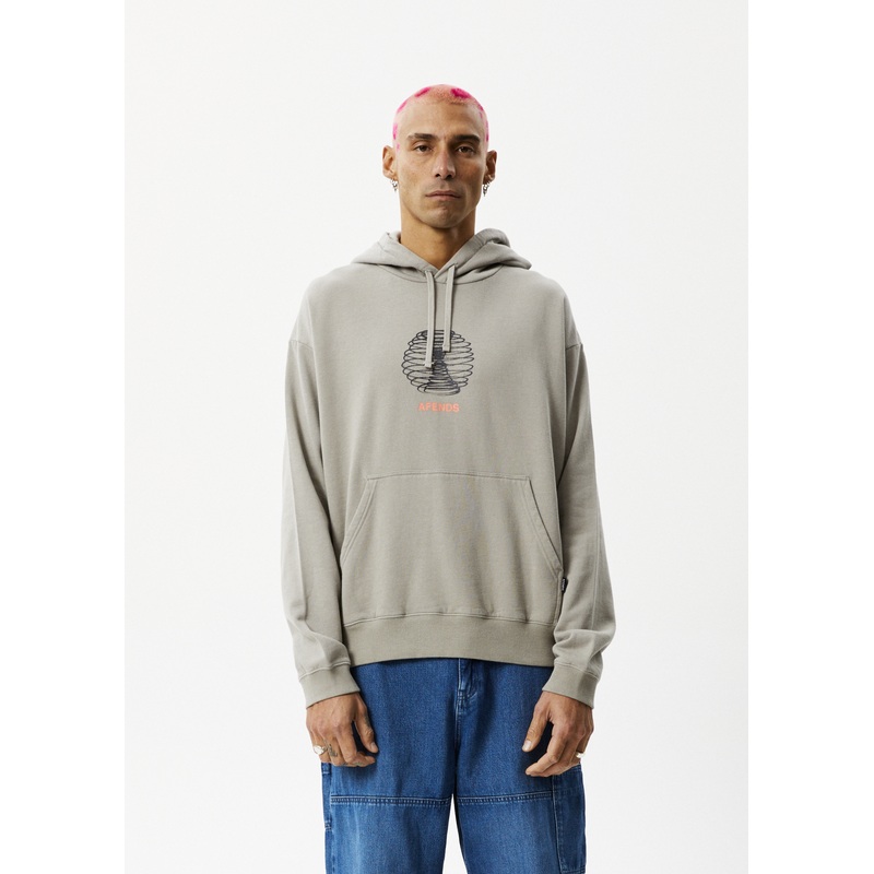 AFENDS Mens Agenda – Graphic Hoodie – Olive