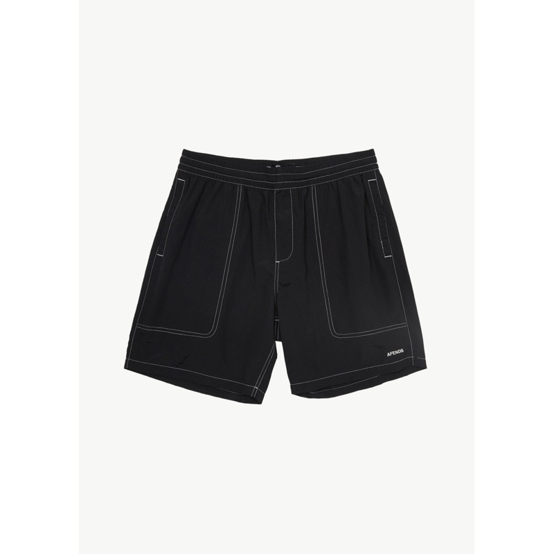 AFENDS Mens Baywatch – Swim Short 18 – Black