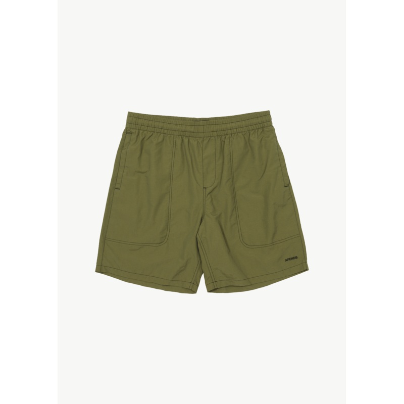 AFENDS Mens Baywatch – Swim Short 18 – Military