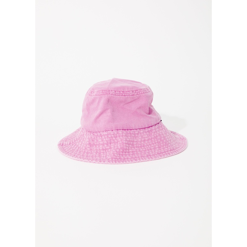 AFENDS Unisex Bella – Wide Brim Bucket Hat – Faded Candy