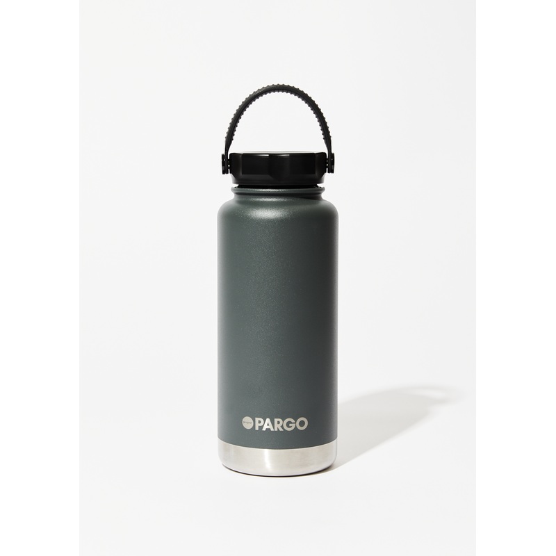 AFENDS Unisex Pargo x Afends – 950mL Insulated Water Bottle – BBQ Charcoal