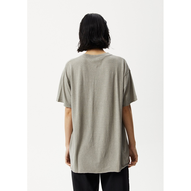 AFENDS Womens Day Dream Slay – Oversized Graphic Tee – Olive